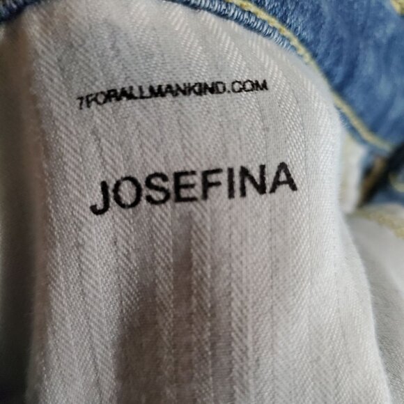 7 For All Mankind Jeans Womens 26 Blue Josefina Luxe Vintage Button Fly Ankle - Picture 4 of 16